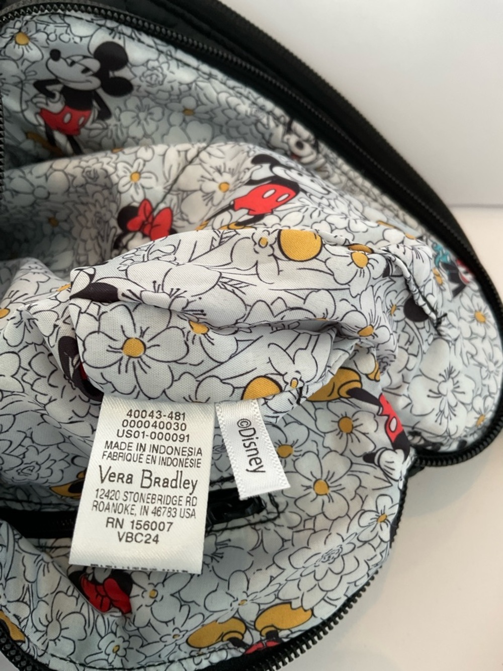 Vera Bradley Disney Quilted Mickey Crossbody Bag in Black - Picture 13 of 14